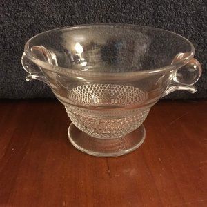 Vintage Duncan Miller Teardrop Crystal Open Sugar